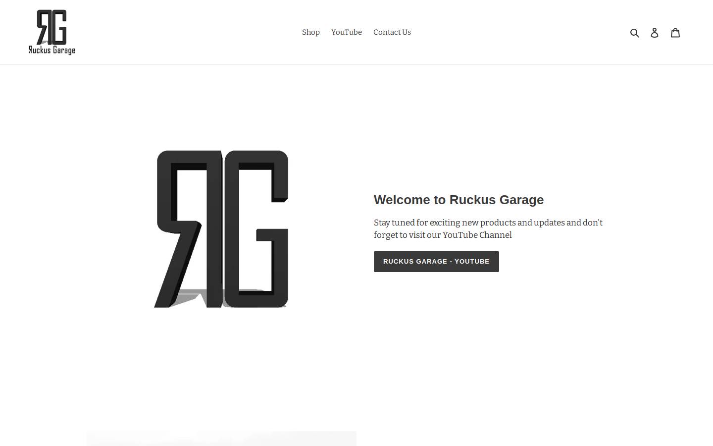 ruckusgarage.com homepage screenshot