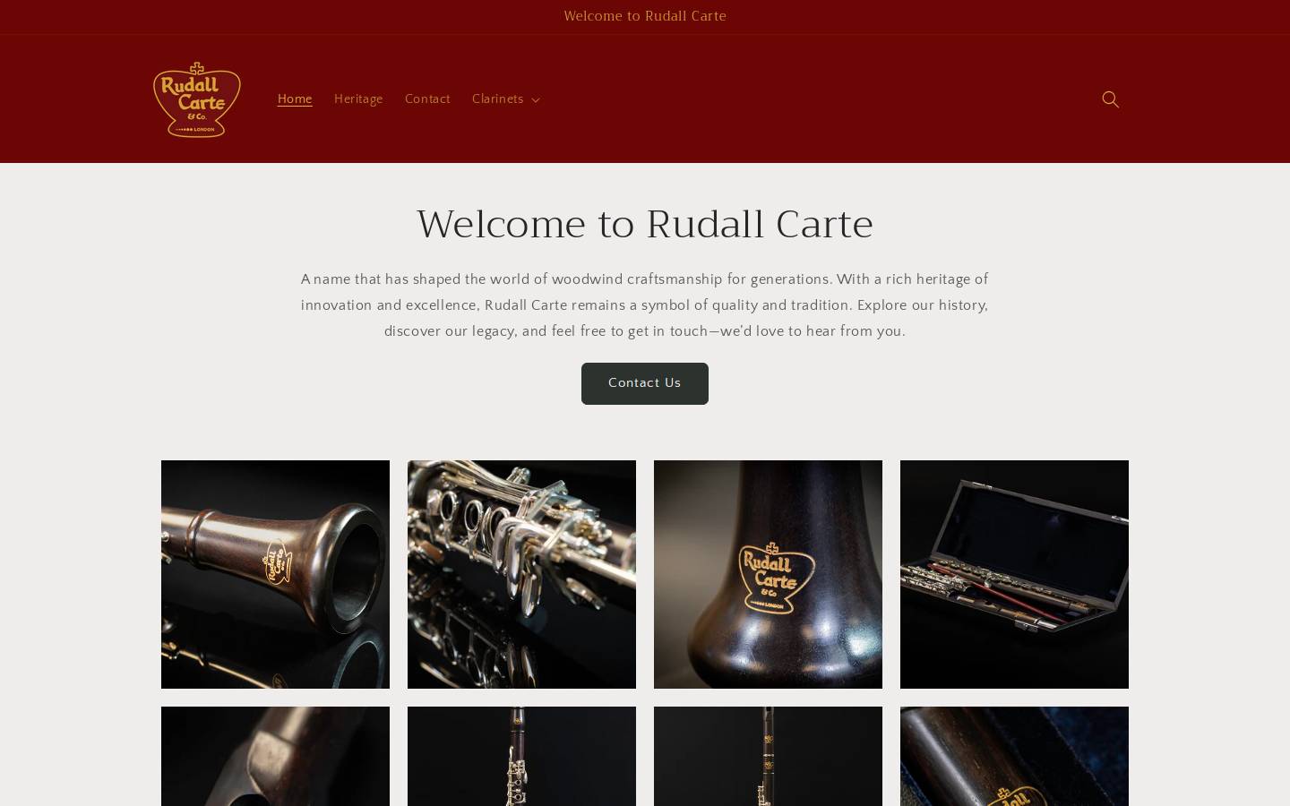 rudallcarte.com homepage screenshot