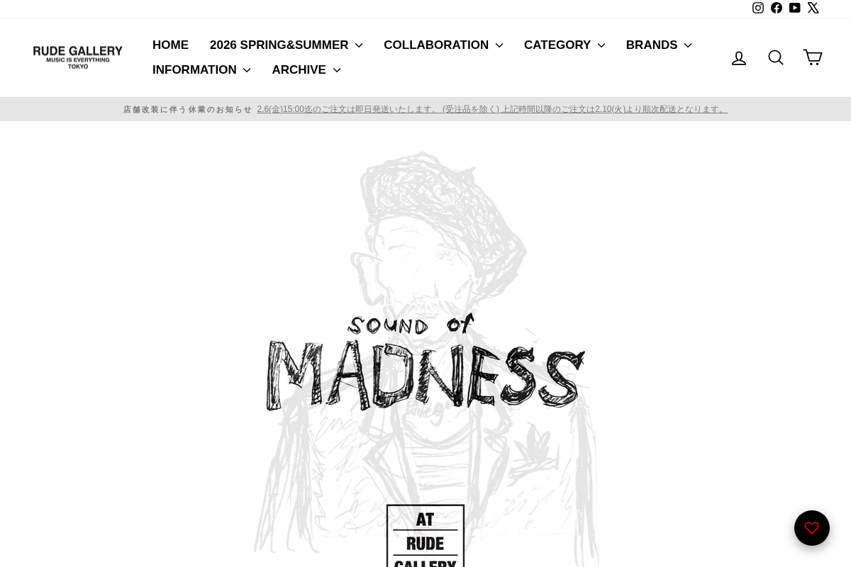 RUDE GALLERY OFFICIAL ONLINE SHOP homepage screenshot