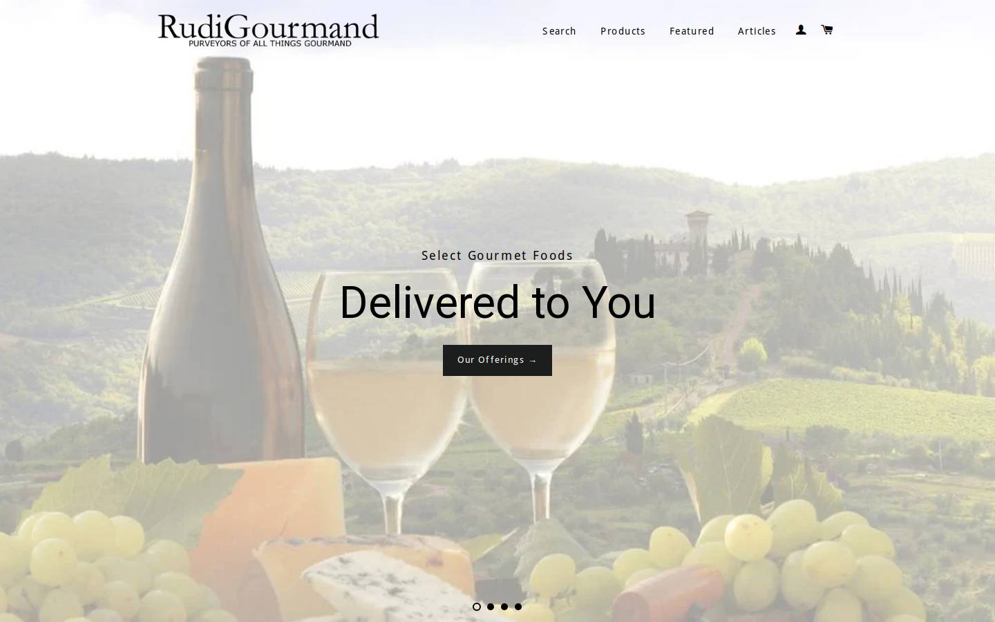 rudigourmand.com homepage screenshot