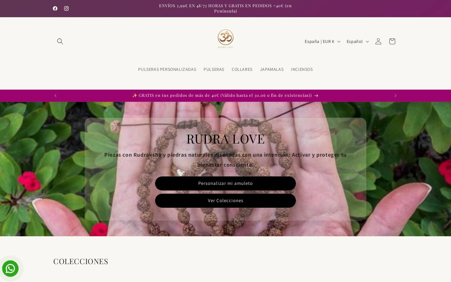 Rudralove homepage screenshot