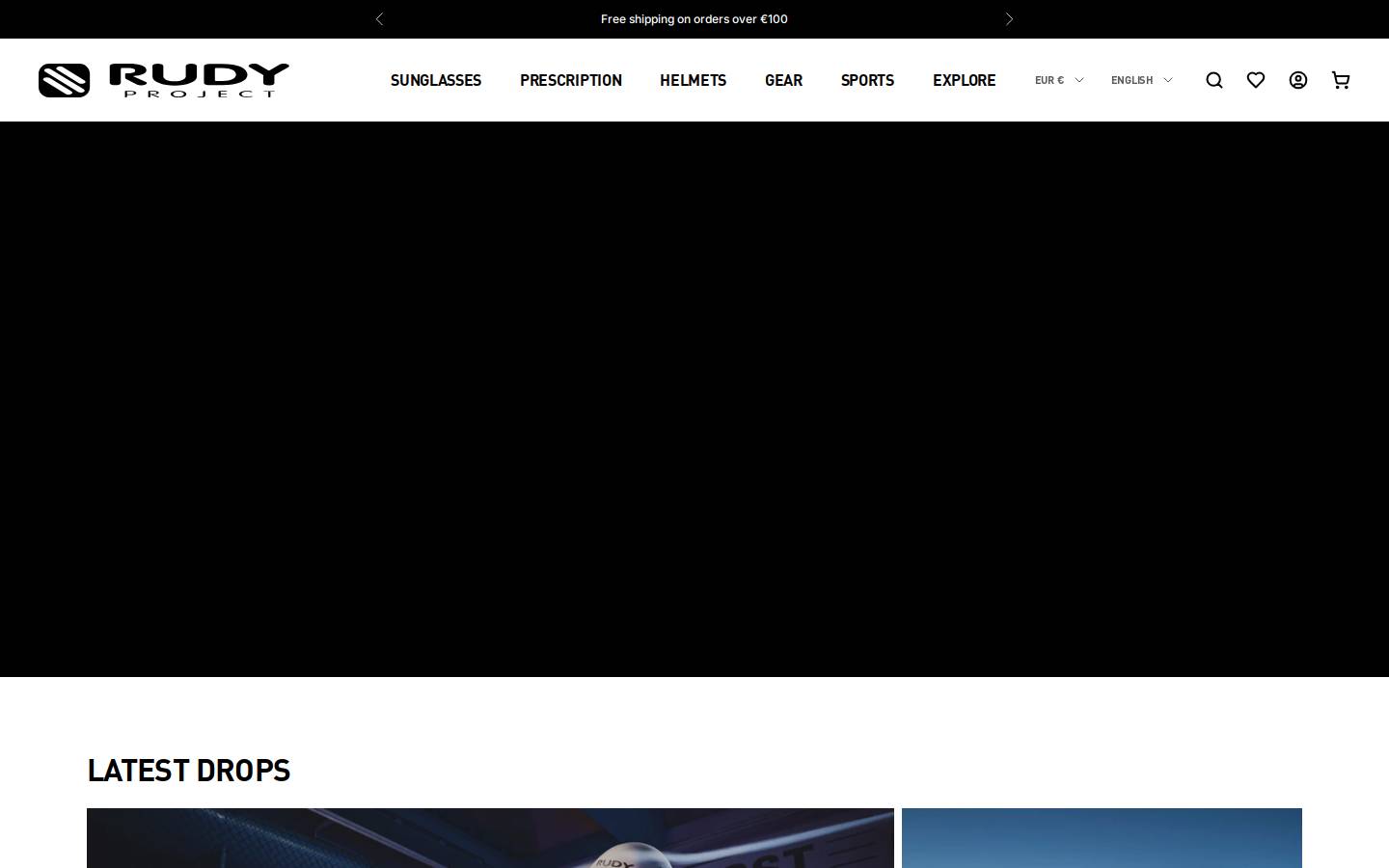 Rudy Project homepage screenshot