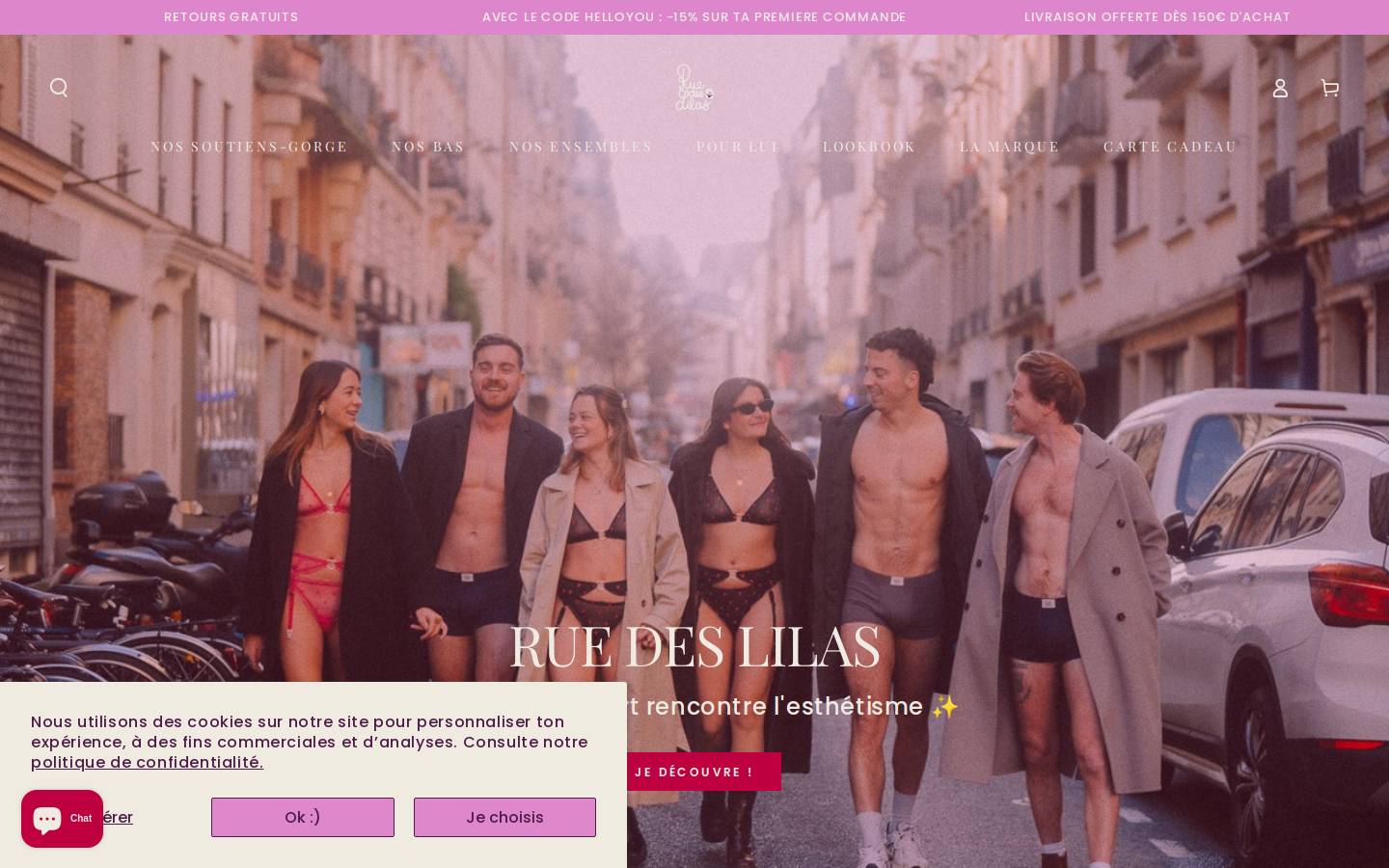 Rue Des Lilas homepage screenshot