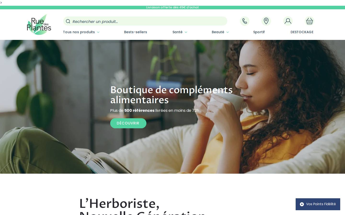 Rue des Plantes homepage screenshot