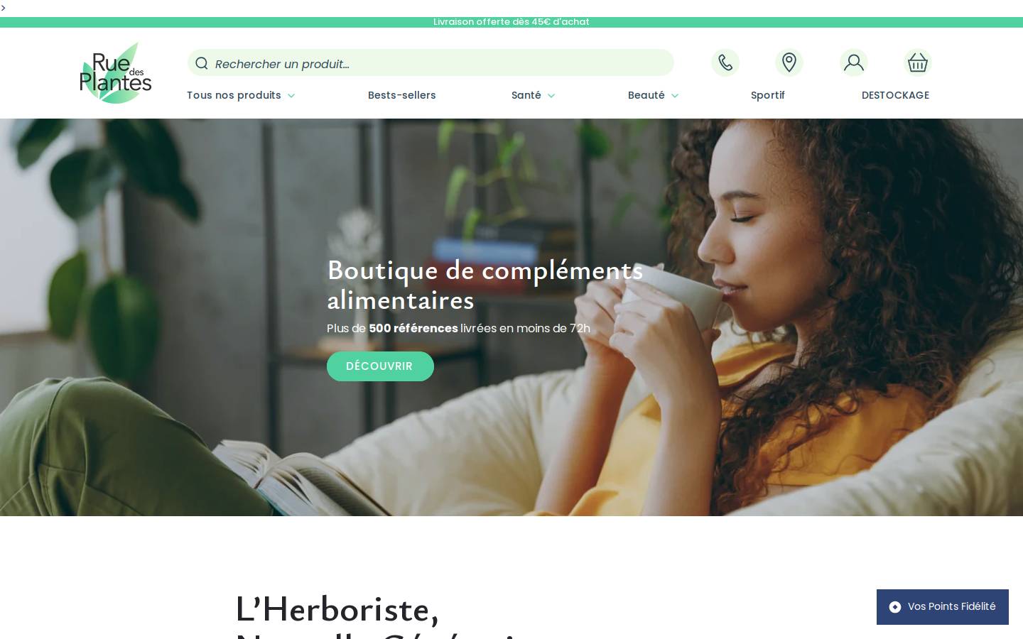 Rue des Plantes homepage screenshot