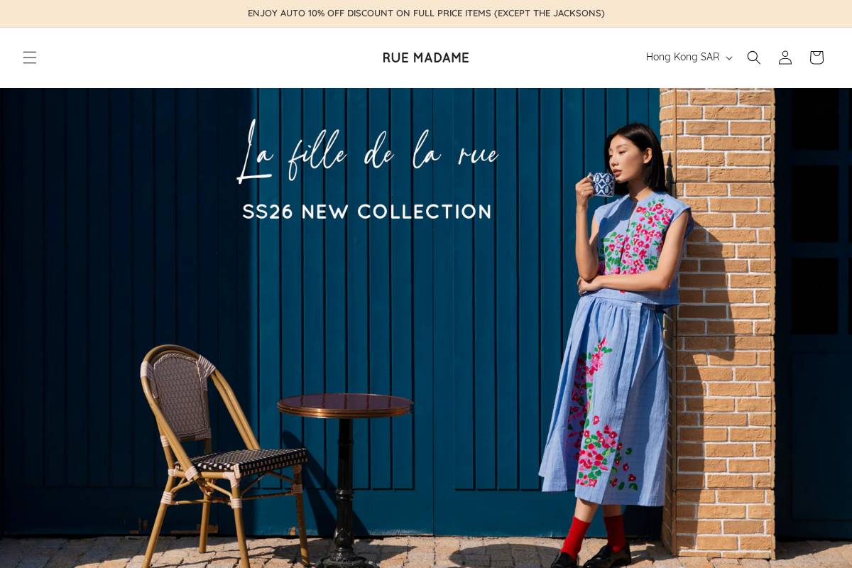ruemadame.com homepage screenshot
