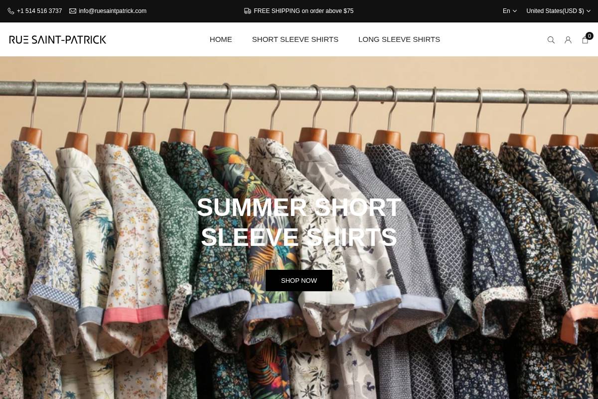 ruesaintpatrick.com homepage screenshot
