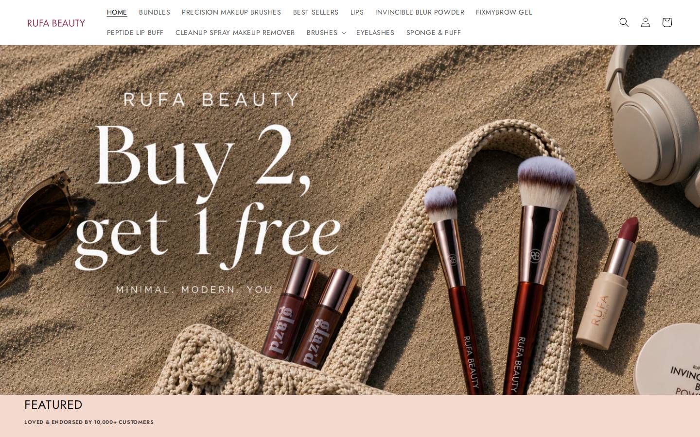 rufabeauty.com homepage screenshot