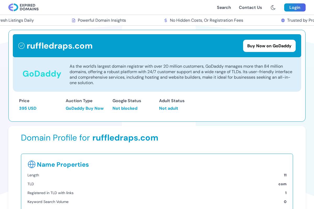 Ruffled Raps homepage screenshot
