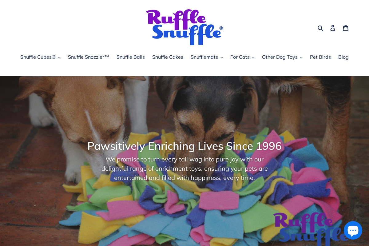rufflesnufflemats.com homepage screenshot