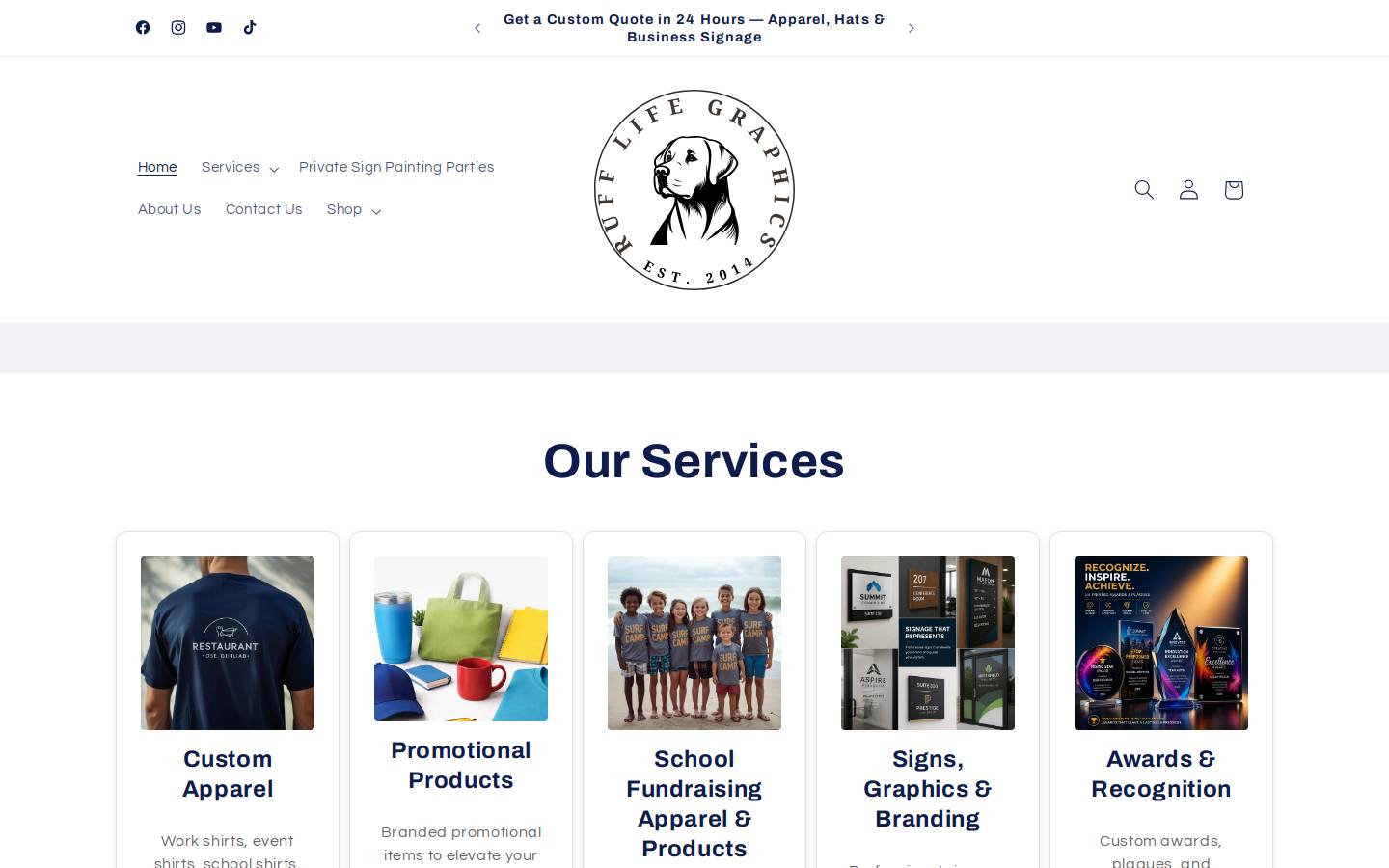 rufflifegraphics.com homepage screenshot
