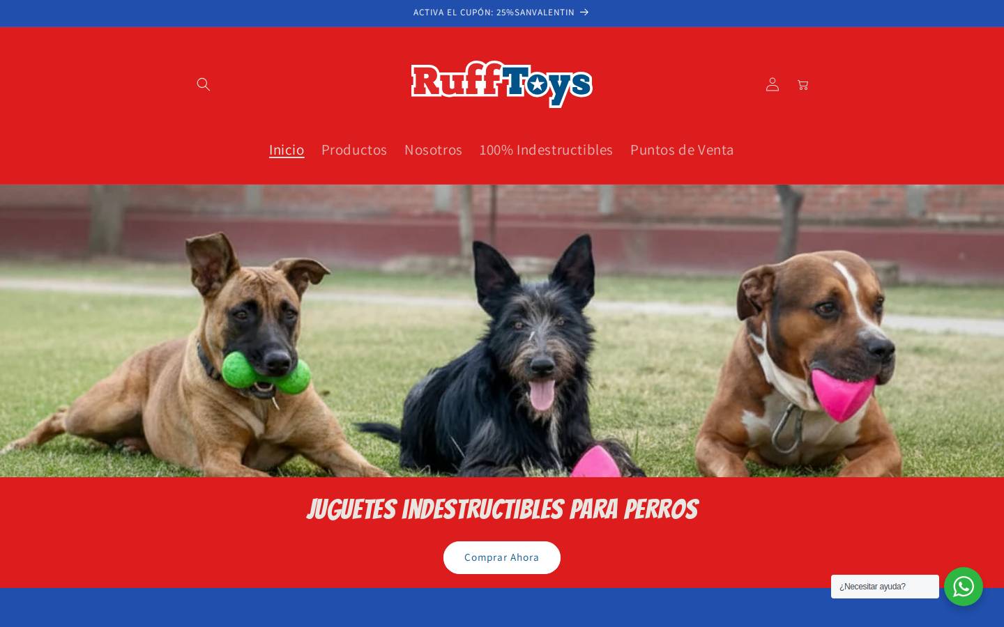 rufftoys.mx homepage screenshot