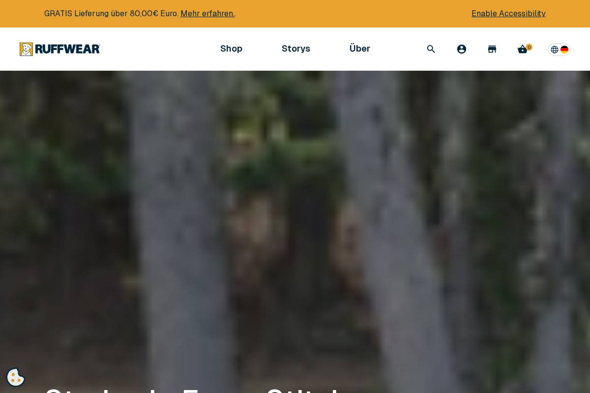 Ruffwear homepage screenshot