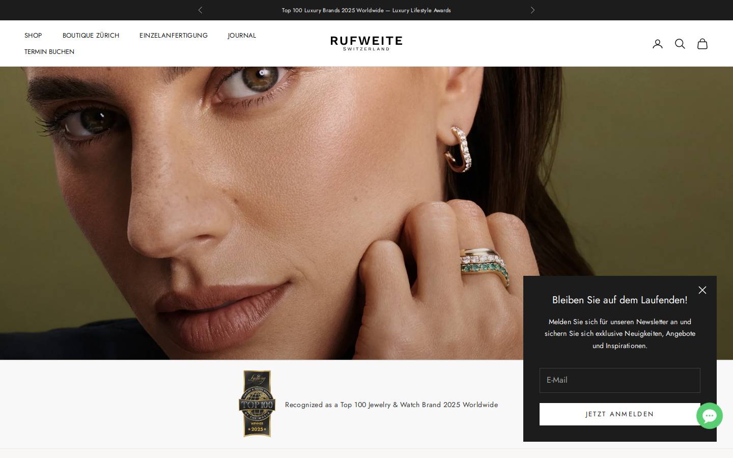 Rufweite homepage screenshot
