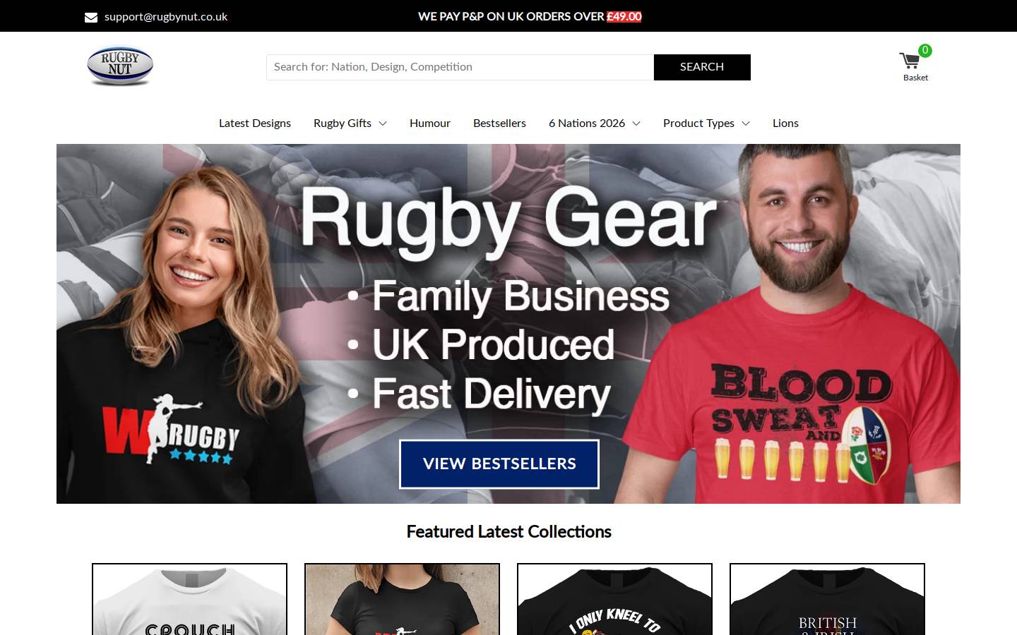 Rugby Nut homepage screenshot