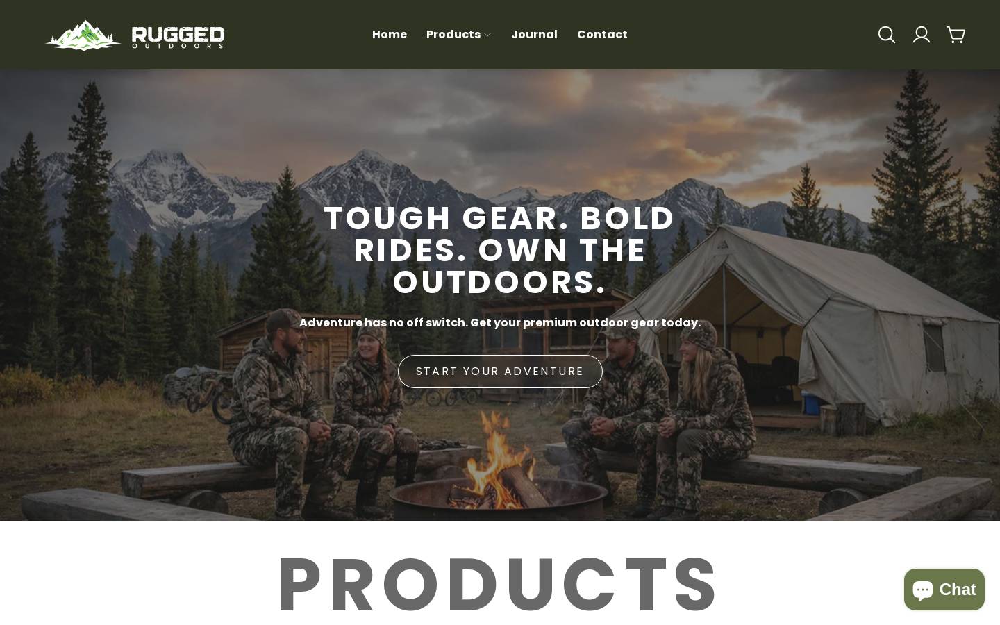 rugged-outdoors.com homepage screenshot