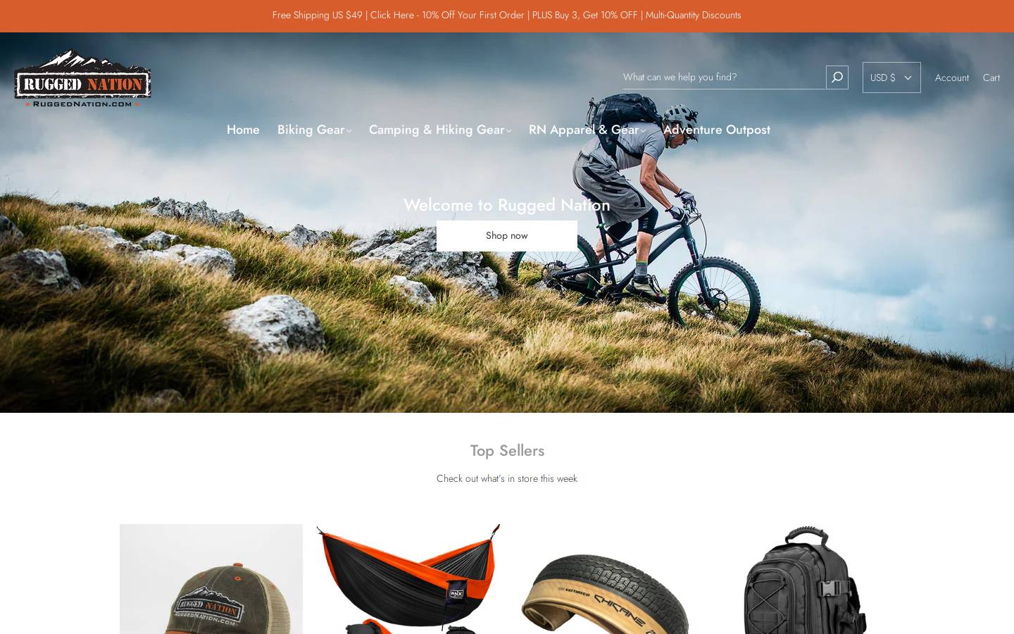ruggednation.com homepage screenshot