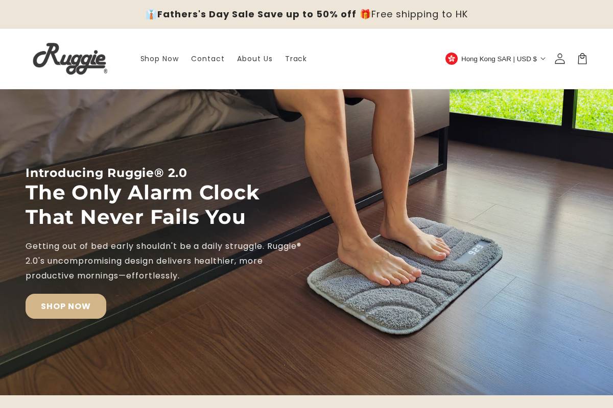 Ruggie homepage screenshot