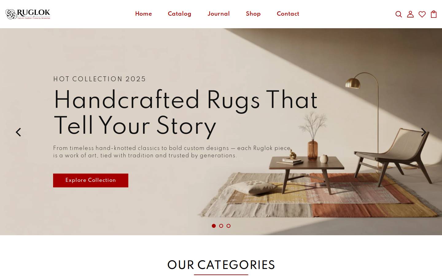 ruglok.com homepage screenshot
