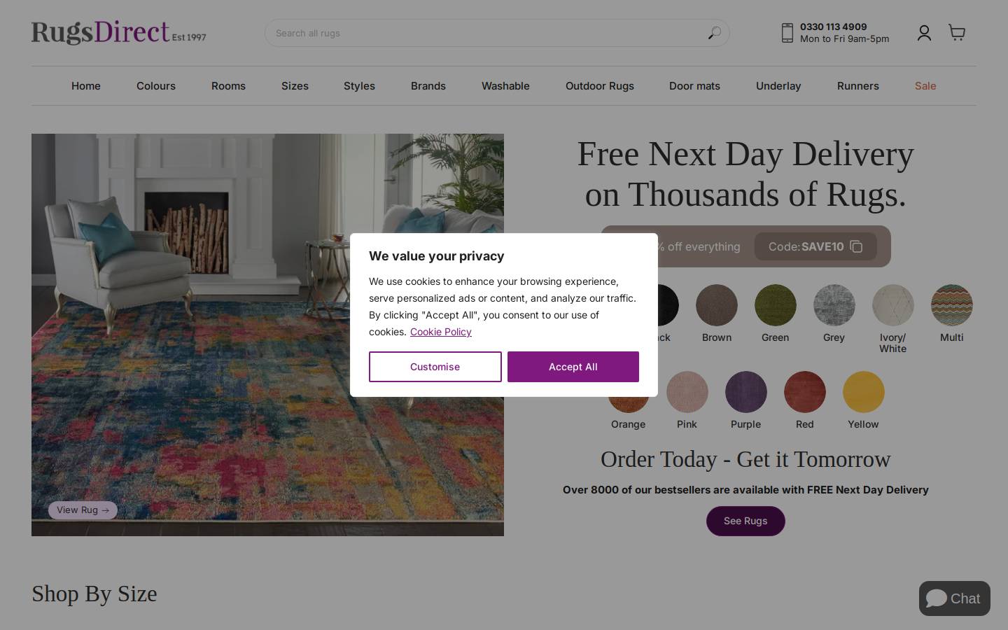 Rugs Direct homepage screenshot
