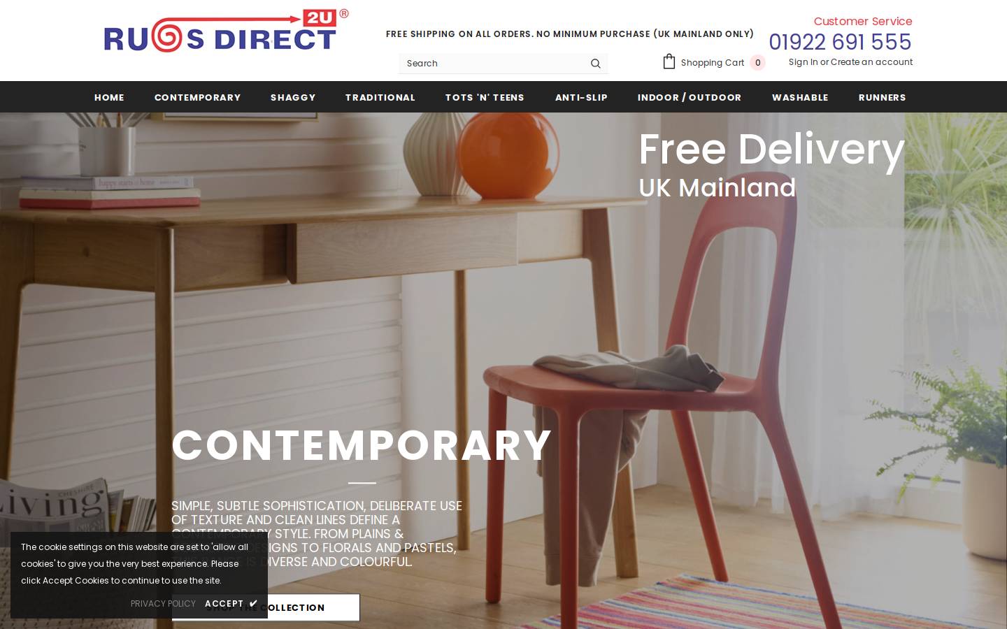 Rugsdirect2u homepage screenshot