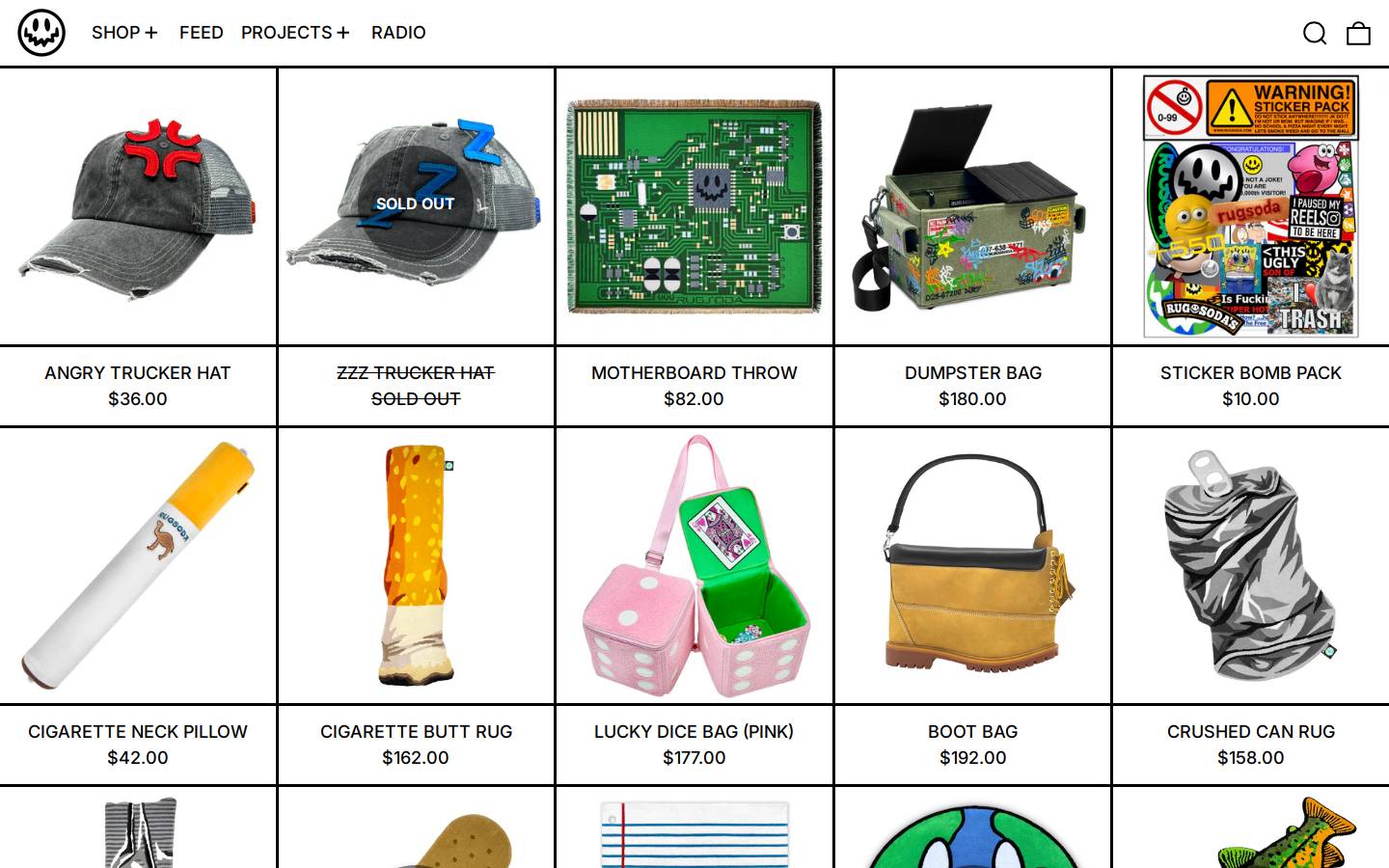 rugsoda.com homepage screenshot