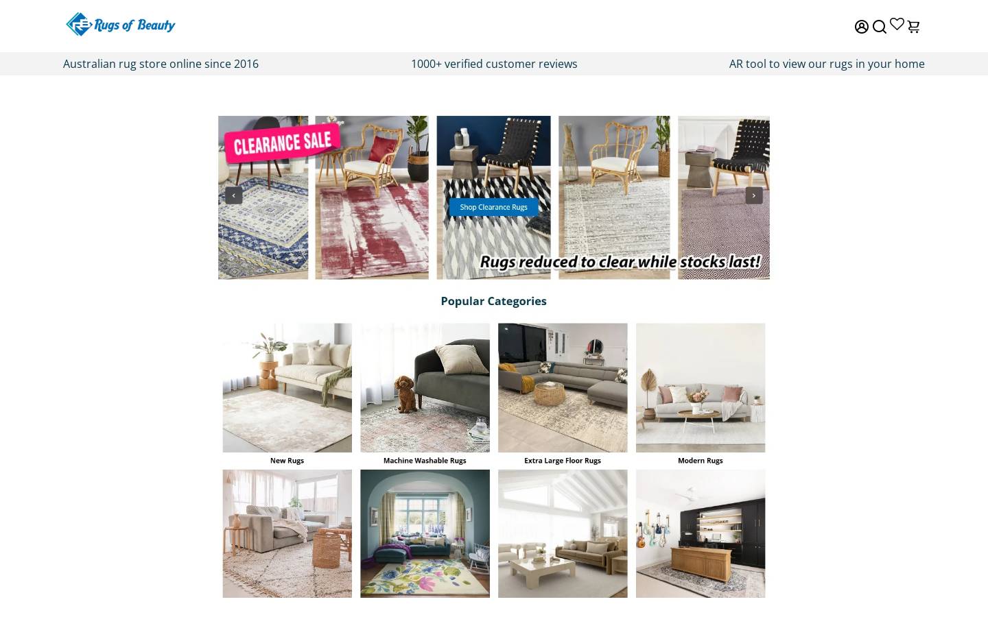 rugsofbeauty.com.au homepage screenshot