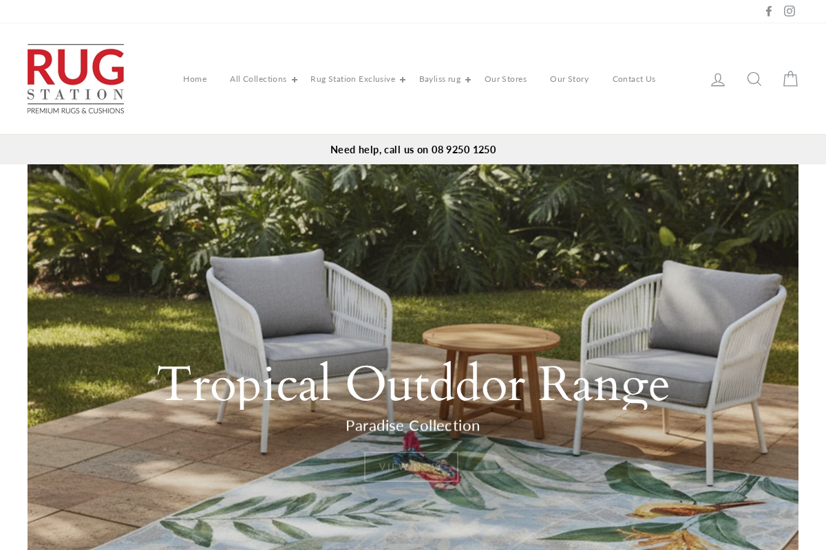 Rug Station homepage screenshot