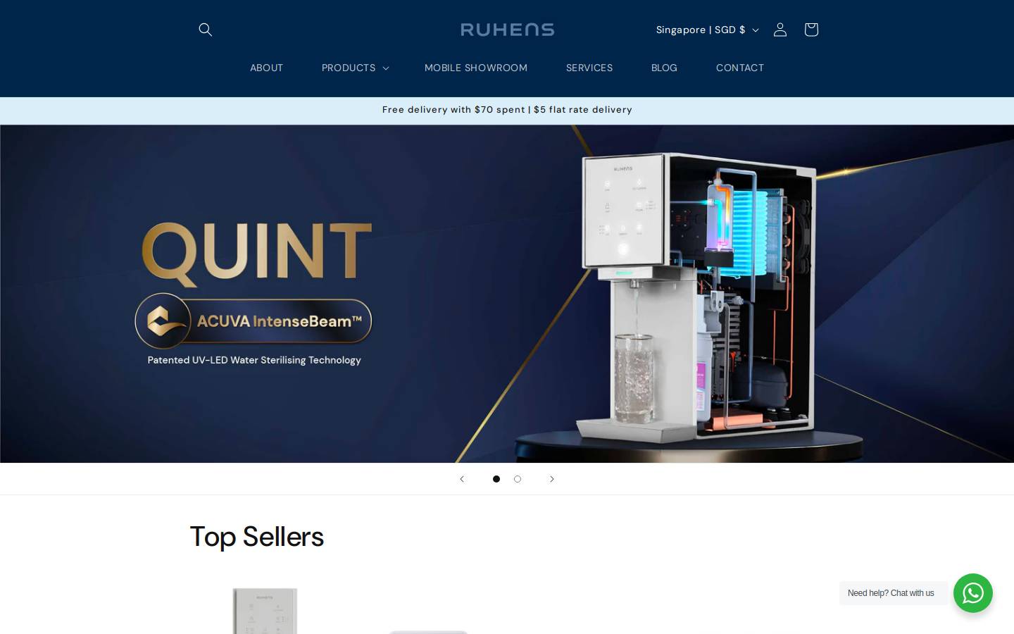 ruhens.com.sg homepage screenshot