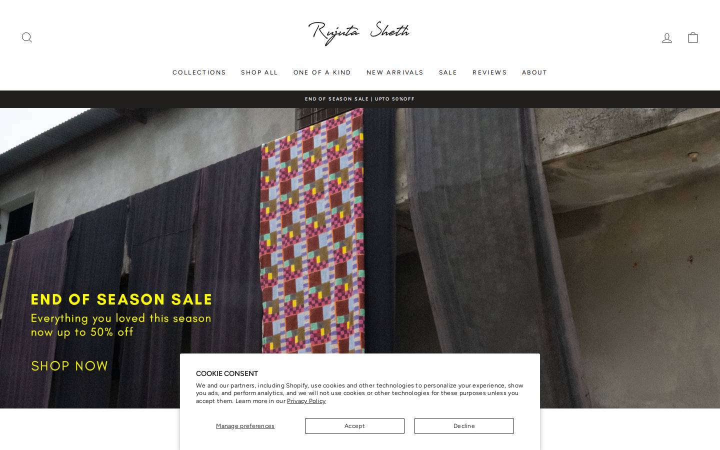 rujutasheth.com homepage screenshot