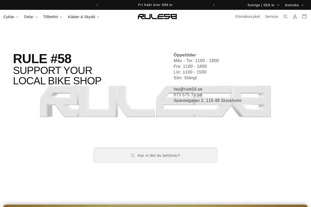 rule58.se homepage screenshot