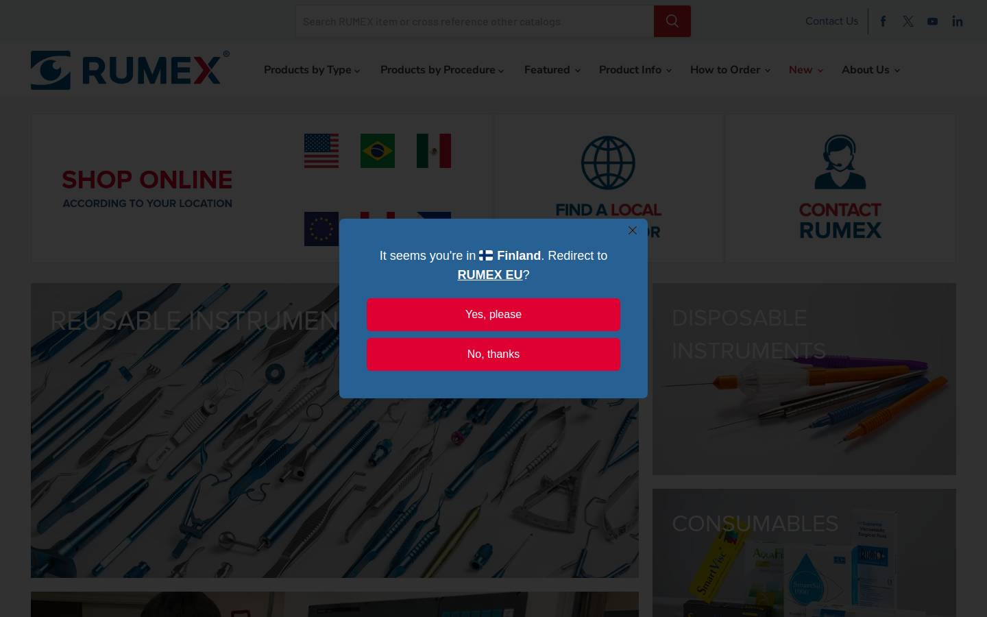 Rumex homepage screenshot