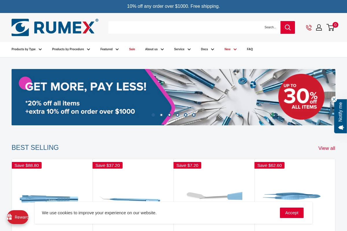 rumex.us homepage screenshot