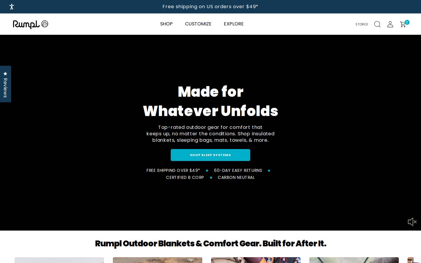 Rumpl homepage screenshot