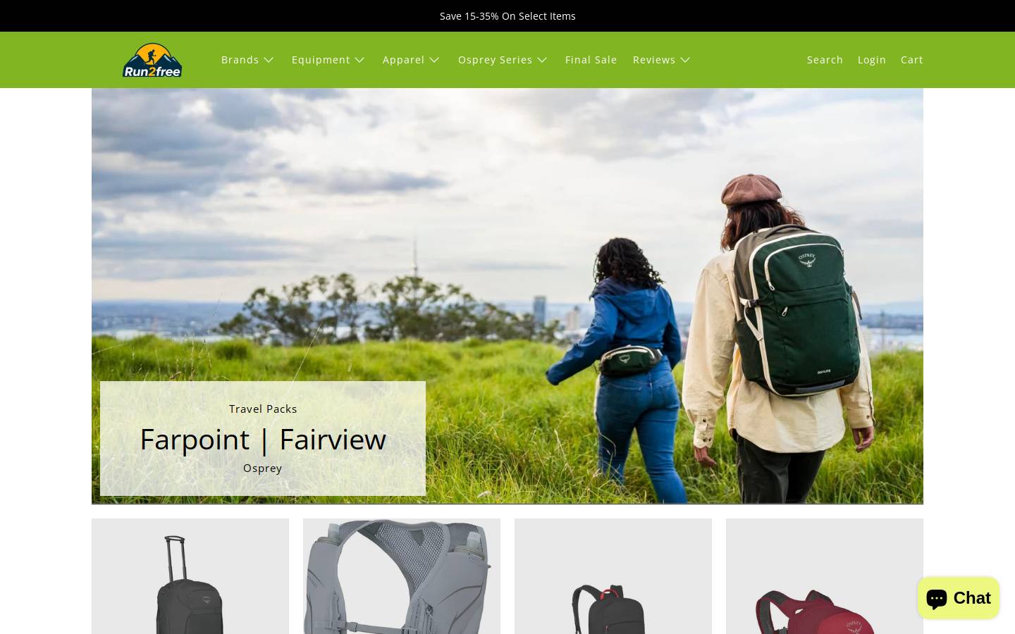 Run2free homepage screenshot