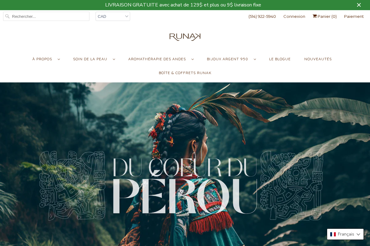 RUNAK homepage screenshot