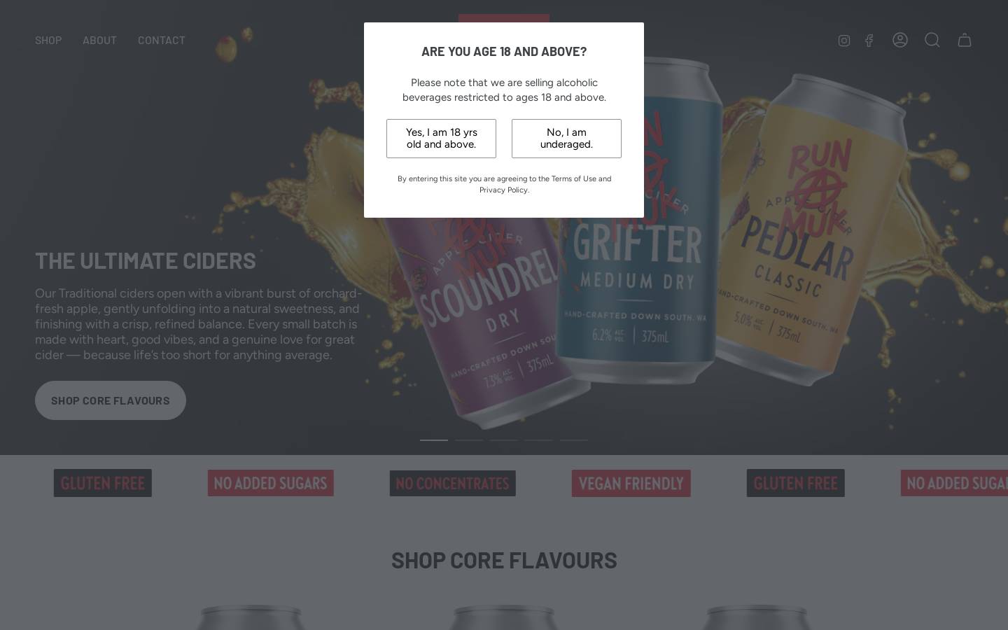 runamukciderco.com.au homepage screenshot