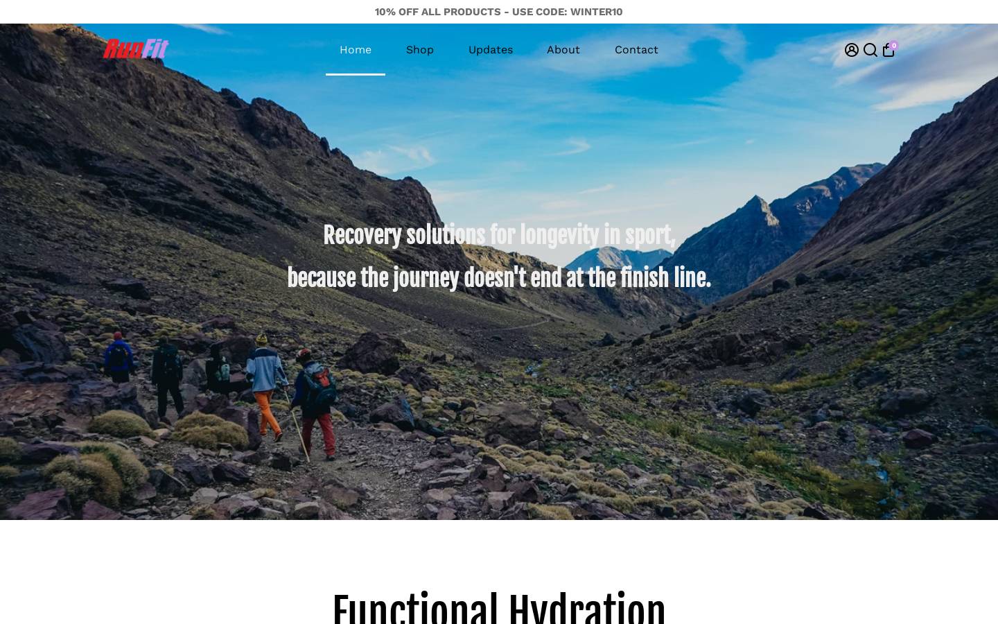 runfitrecovery.com homepage screenshot