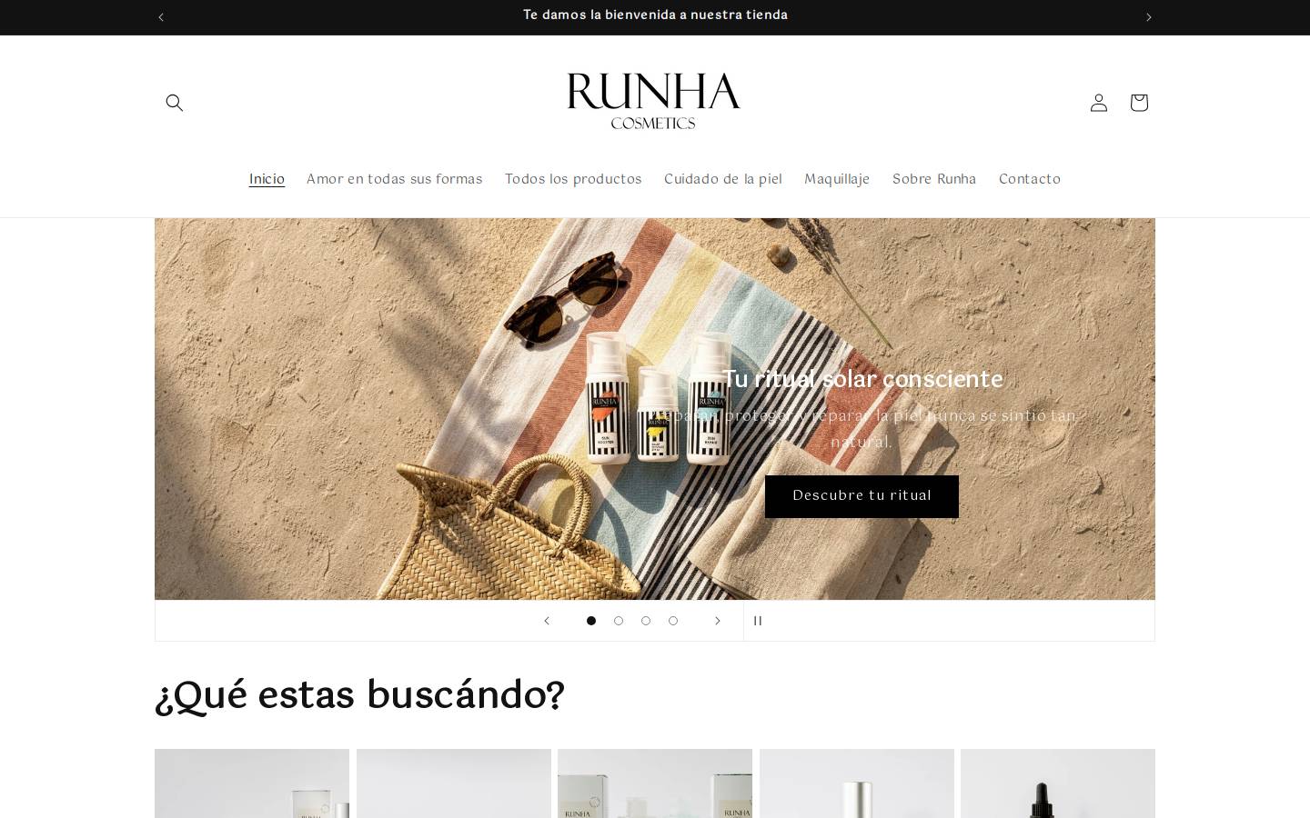 runhacosmetics.com homepage screenshot