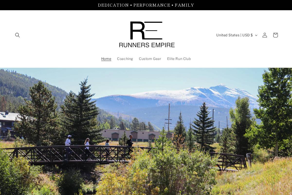runners-empire.com homepage screenshot