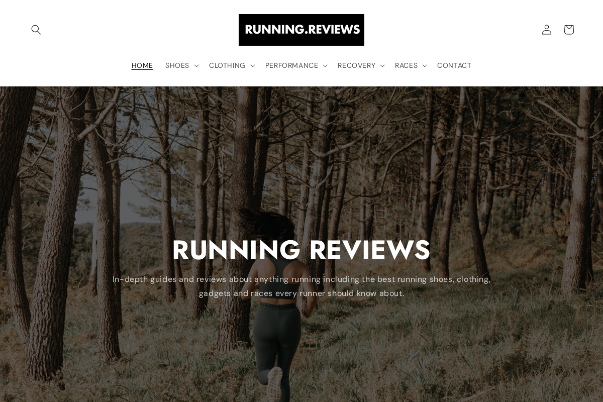 running.reviews homepage screenshot