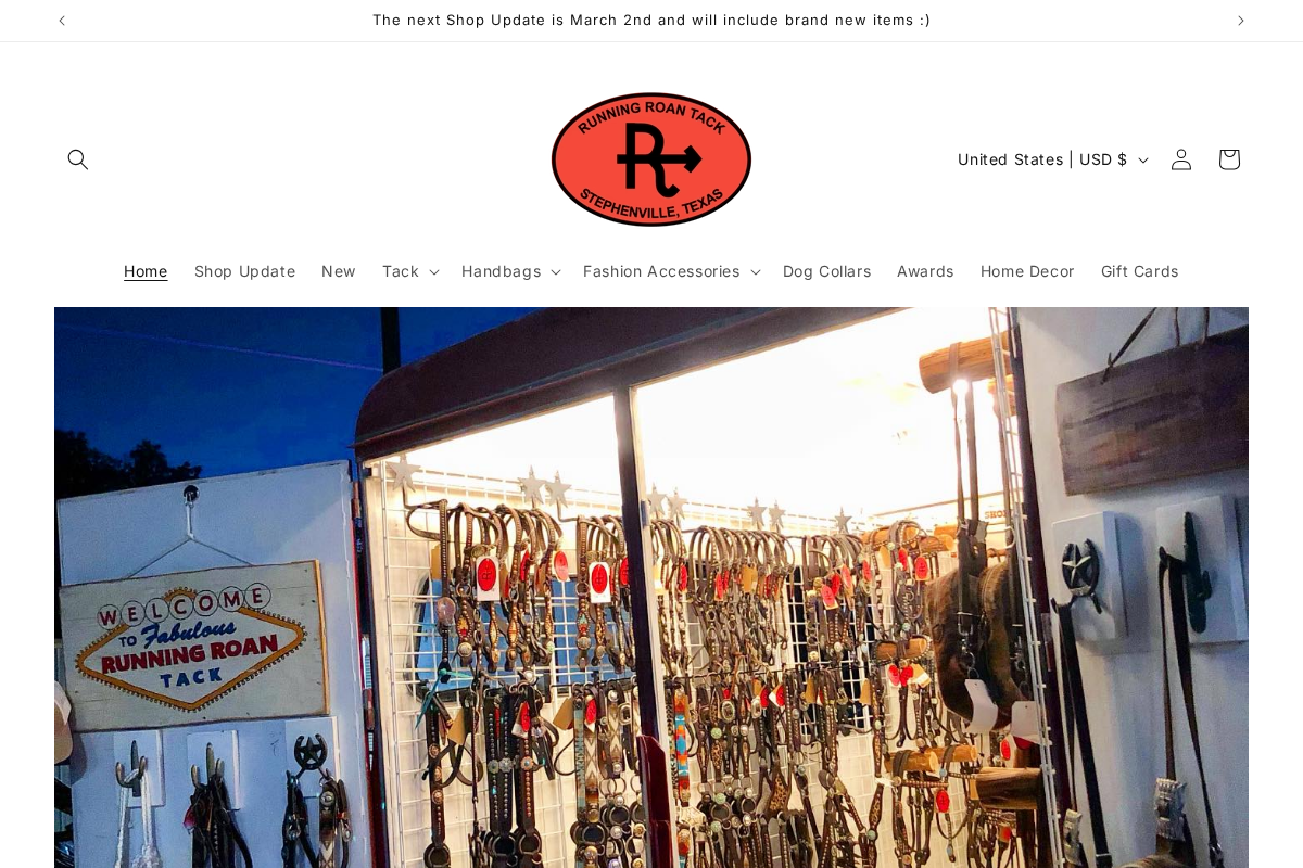 Running Roan Tack homepage screenshot