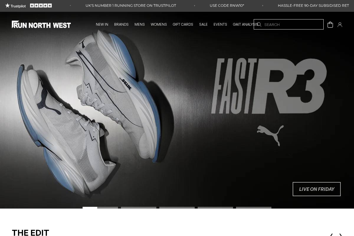 Run North West homepage screenshot