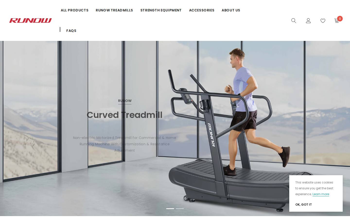 Runowfitness homepage screenshot