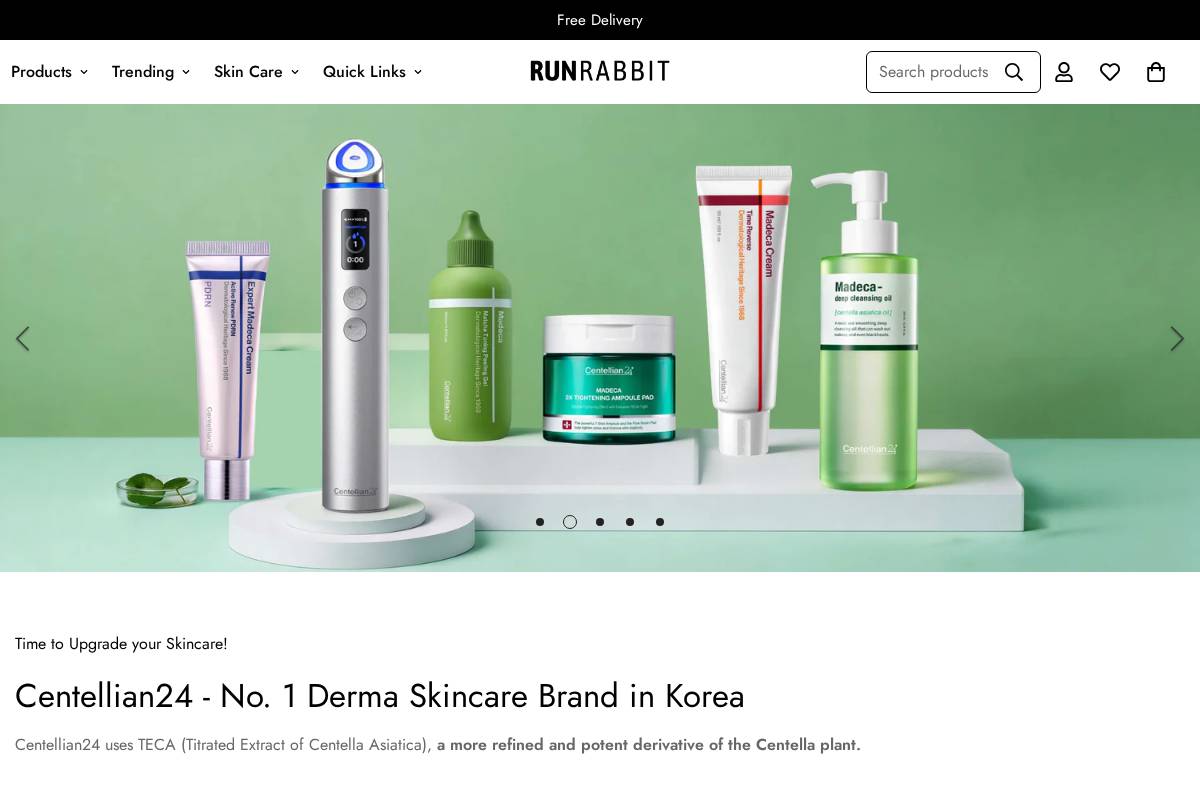 RunRabbit homepage screenshot