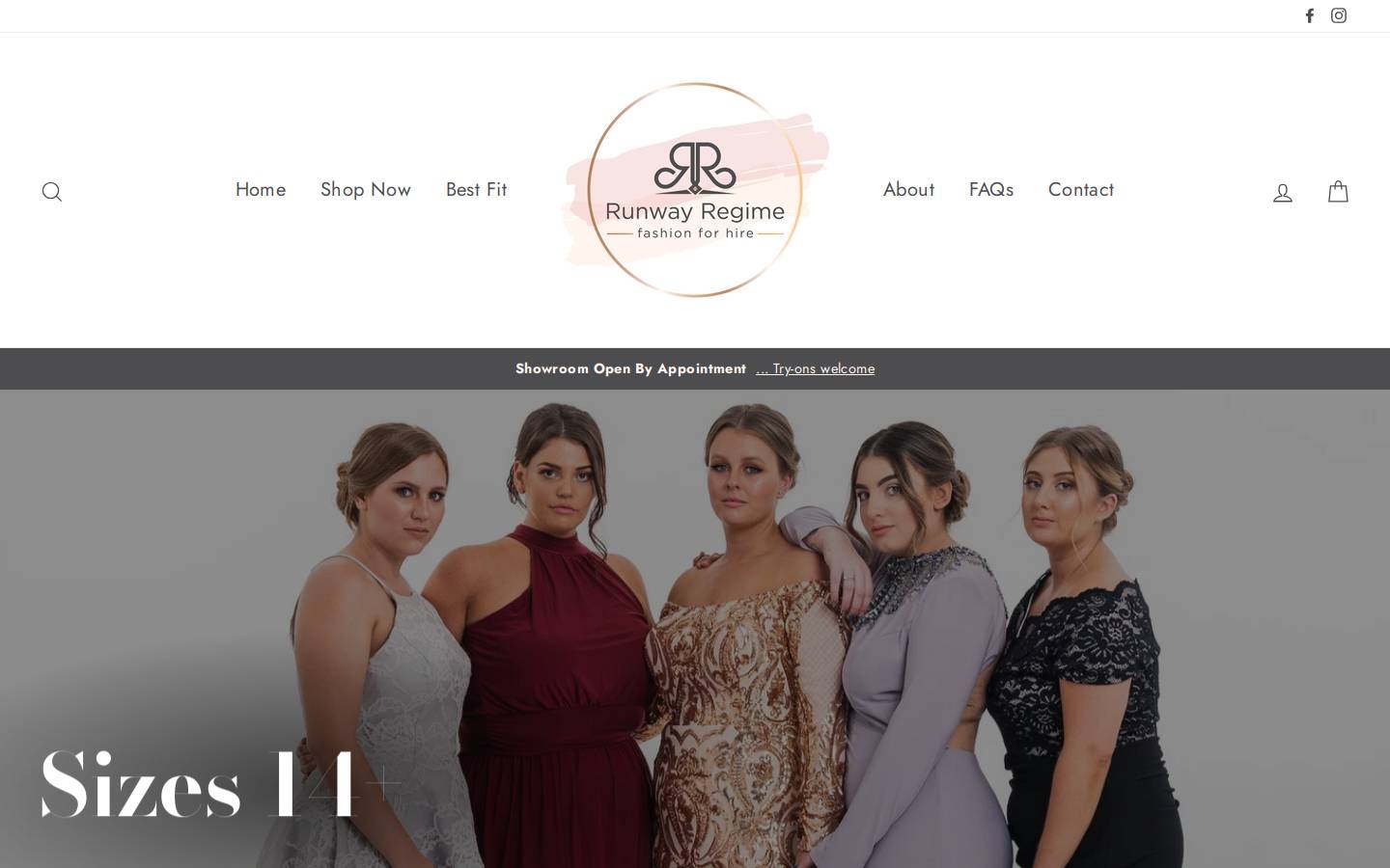 runwayregime.com.au homepage screenshot