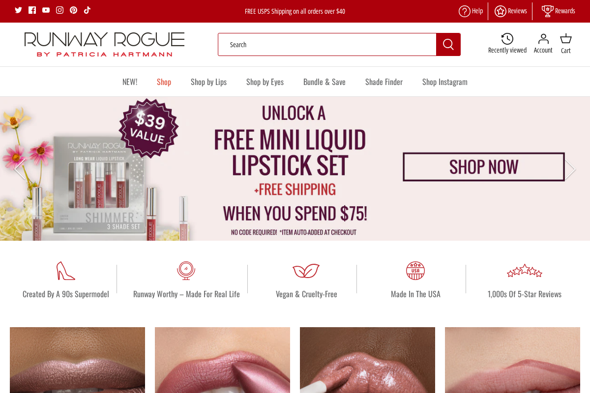 Runway Rogue homepage screenshot