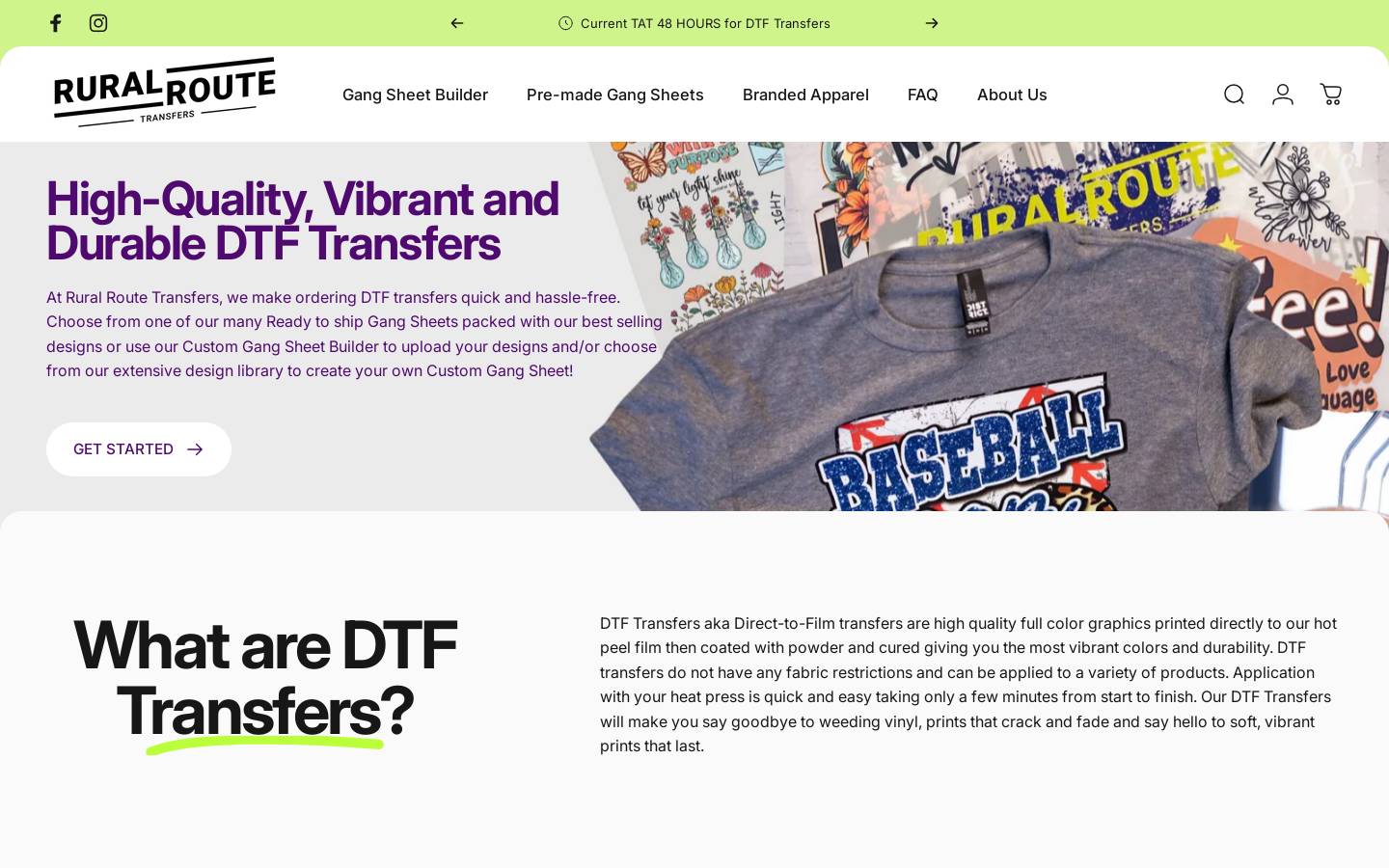 ruralroutetransfers.com homepage screenshot