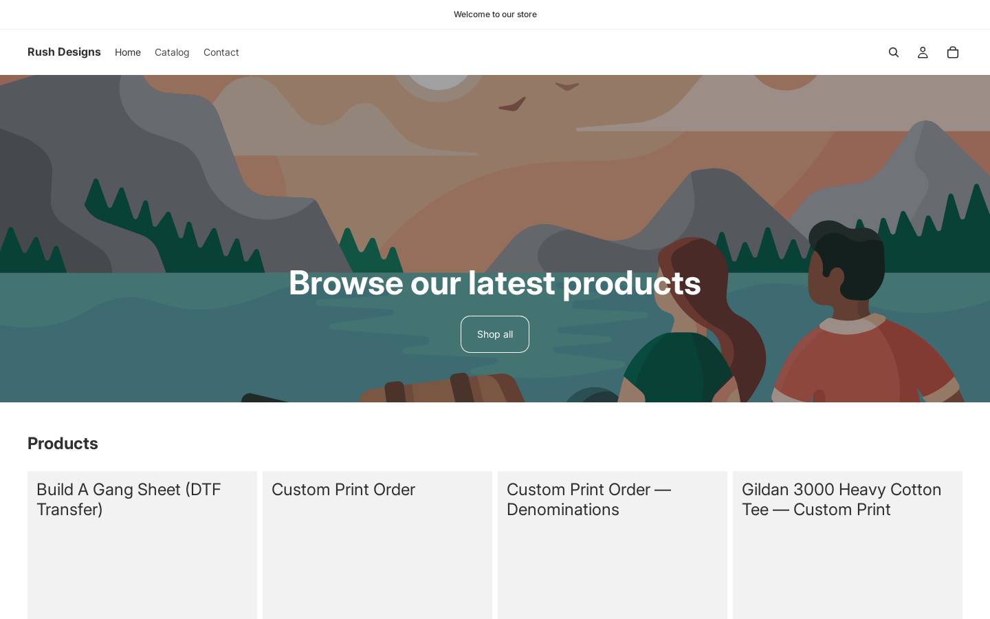 rushdesigns.com homepage screenshot