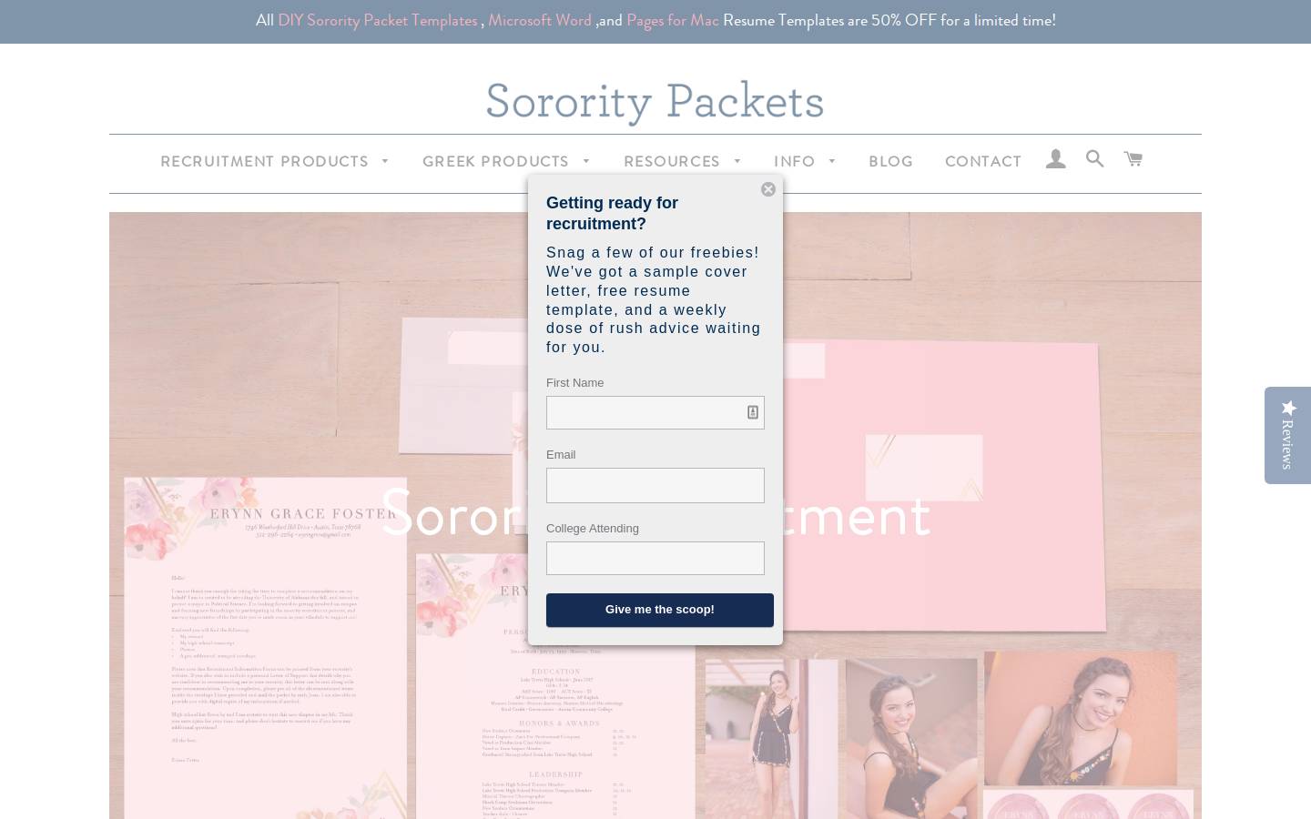 rushpackets.com homepage screenshot